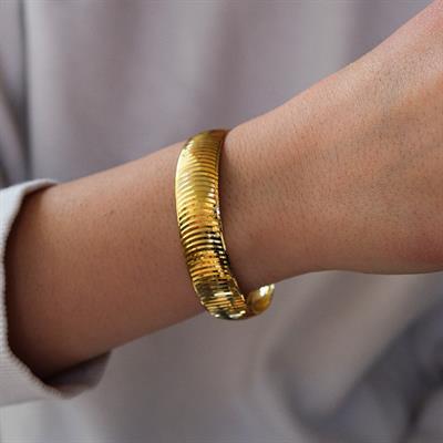 Altın Kaplama Bilezik 15mm Kalınlık BLZ-1108