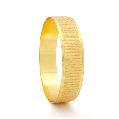 Altın Kaplama Bombesiz Düz Lazerli 1.5 cm Bilezik BLZ-3078