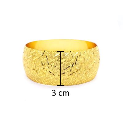 Altın Kaplama Cam Kırığı Model Bilezik 3 cm BLZ-3079