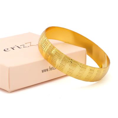 Altın Kaplama Desenli İmitasyon Bilezik-BLZ-3112