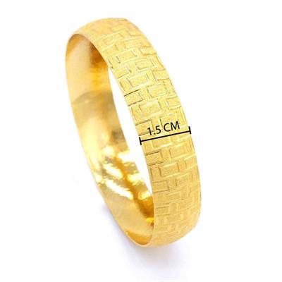 Altın Kaplama Desenli İmitasyon Bilezik 1,5 CM Kalınlık BLZ-1095