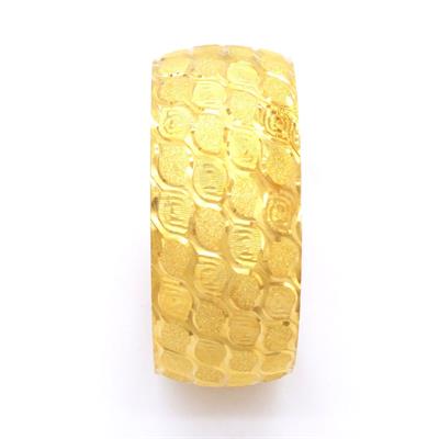 Altın Kaplama Desenli Simli Bilezik 3 cm BLZ-3040