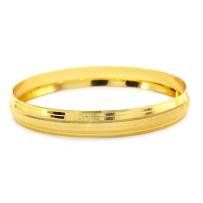 Altın Kaplama Dik Çizgili Bilezik 0.8 cm BLZ-3052