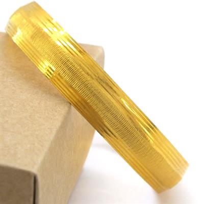 Altın Kaplama Dikey Çizgili 1 cm Bilezik BLZ-3067