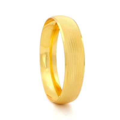 Altın Kaplama Dikey Çizgili Bilezik 15mm Kalınlık BLZ-1151