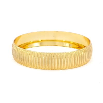 Altın Kaplama Düz Çizgili Noktalı İmitasyon Bilezik- BLZ-3105