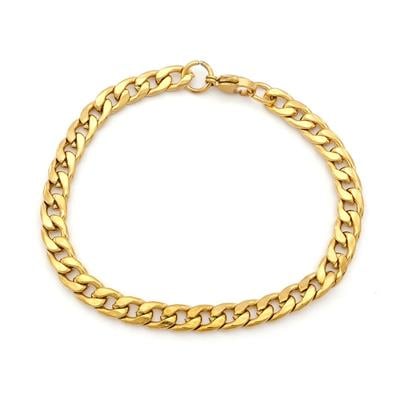 Altın Kaplama Figaro Erkek Zincir Bileklik EBLK-216