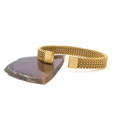 Altın Kaplama Halat Model Erkek Kelepçe Bileklik EBLK-415