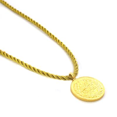 Altın Kaplama İmitasyon 2,5 luk Reşat Altın İpli Kolye KLY - 615