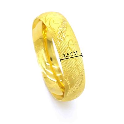 Altın Kaplama İmitasyon Desenli Bilezik 15 mm Kalınlık BLZ-1235