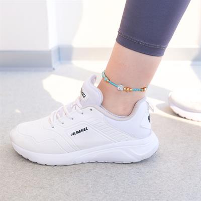 Altın Kaplama Mavi Doğal Taş Boncuklu Halhal HAL-191