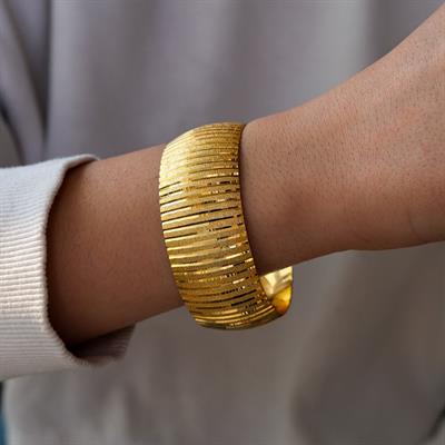 Altın Kaplama Mega Bilezik 30 mm Kalınlık BLZ-1114