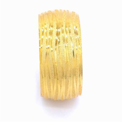 Altın Kaplama Mega Çizgili Bilezik 30mm Kalınlık BLZ-1147