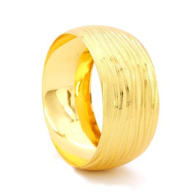 Altın Kaplama Mega Çizgili Bilezik 30mm Kalınlık BLZ-1147