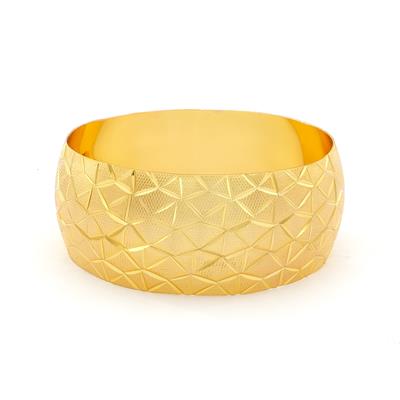 Altın Kaplama Noktalı Cam Kırığı Model Bilezik 3 cm BLZ-3080