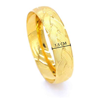 Altın Kaplama Örgü Model İmitasyon Bilezik 1.5 cm BLZ-1295