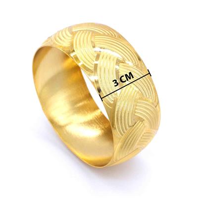 Altın Kaplama Örgü Model Mega Bilezik 30mm Kalınlık BLZ-1124