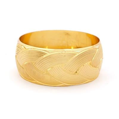 Altın Kaplama Örgü Model Mega Bilezik 30mm Kalınlık BLZ-1124