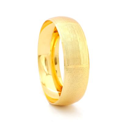 Altın Kaplama Parçalı Düz Ve Simli  2 cm Bilezik BLZ-3060