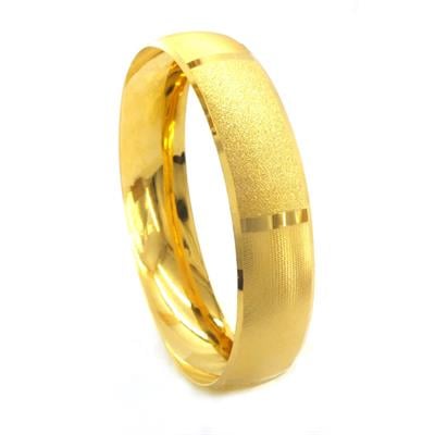 Altın Kaplama Parçalı Düz Ve Simli 1.5 cm Bilezik BLZ-3064