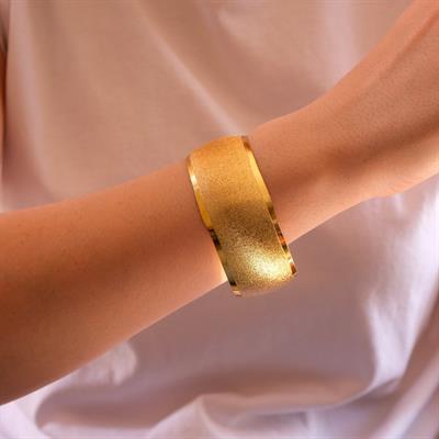 Altın Kaplama Simli  Bilezik 3 cm BLZ-3041