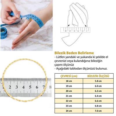 Altın Kaplama Simli 1 cm Bilezik BLZ-3027