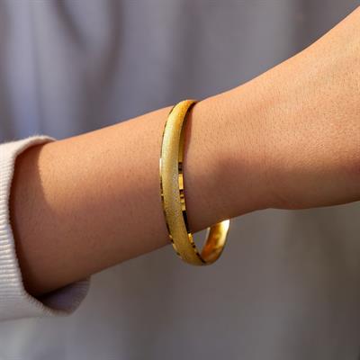 Altın Kaplama Simli Bilezik 0.8 cm BLZ-3049