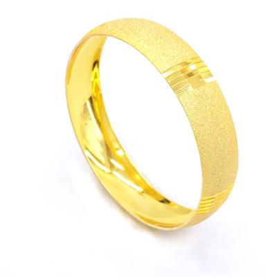 Altın Kaplama Simli Çizgili Bilezik 1.5 cm BLZ-3044