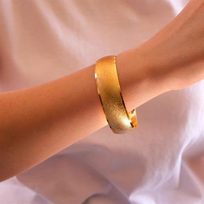 Altın Kaplama Simli Model Bilezik 2 cm BLZ-3036