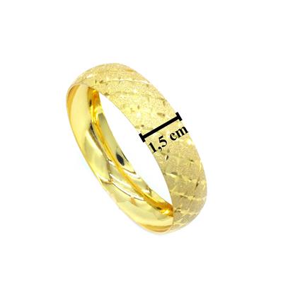 Altın Kaplama Simli Yıldızlı Baklava 1.5 cm Bilezik BLZ-3072