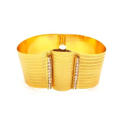 Altın Kaplama Trabzon Hasır Kolye, Küpe, Kelepçe Set SET-101