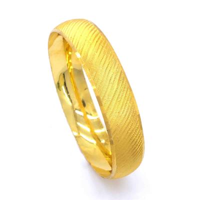 Altın Kaplama Yan Cizgili İmitasyon Bilezik 15mm BLZ-1307