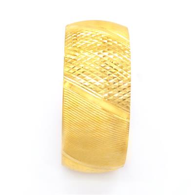 Altın Kaplama Yatay Çizgili  Bilezik 3 cm BLZ-3039