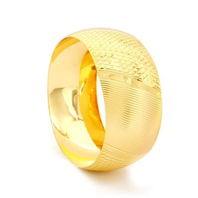 Altın Kaplama Yatay Çizgili  Bilezik 3 cm BLZ-3039