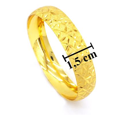 Altın Kaplama Yıldız Model Bilezik 1.5 cm BLZ-3042