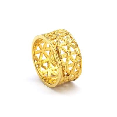 Altın Kaplama Yüzük Desenli YZK-415