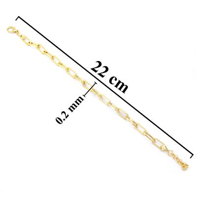 Altın Kaplama Zincir- Hallow Bileklik BLK-984