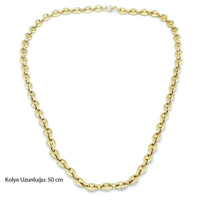 Altın Kaplama Zincir Geçişli Erkek SET- 136