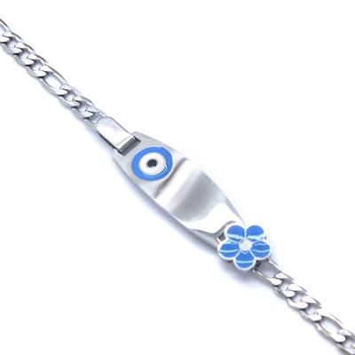 Bebek Bileklik Çelik Mavi Nazar Boncuklu BLK-964