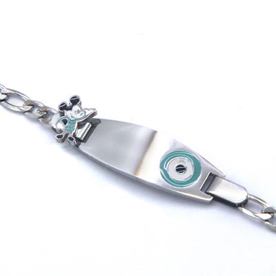 Bebek Bileklik Çelik Nazar Boncuklu Mickey Mouse Model BLK-958