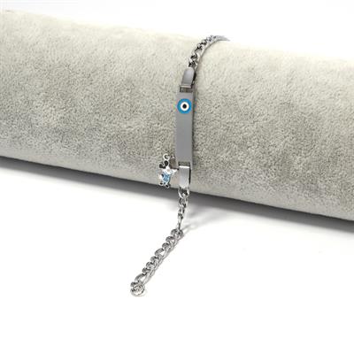 Bebek Bileklik Çelik Nazar Boncuklu Mickey Mouse BLK-965