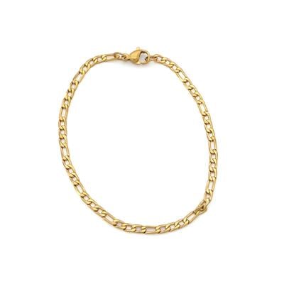 Çelik Bileklik Altın Kaplama Erkek Figaro Model-EBLK-521