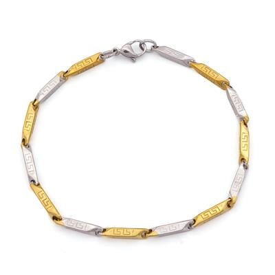 Çelik Çift Renkli Erkek Bileklik-EBLK-516