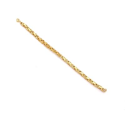 Çelik Erkek Zincir Bileklik Altın Kaplama Kral Model EBLK-527