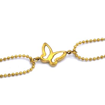 Çelik Halhal Altın Kaplama Kelebek Model HAL-148