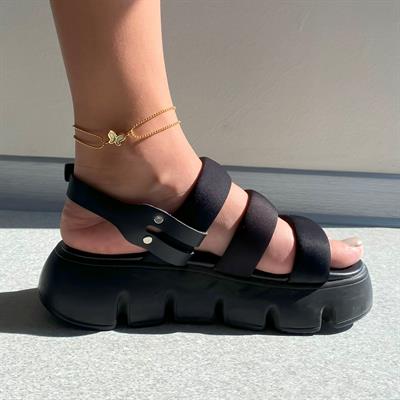 Çelik Halhal Altın Kaplama Kelebek Model HAL-148