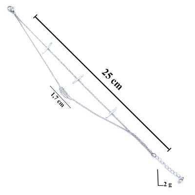 Çelik Halhal Tüy Detaylı Kadın Zincir Model HAL-146