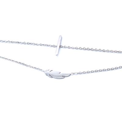 Çelik Halhal Tüy Detaylı Kadın Zincir Model HAL-146