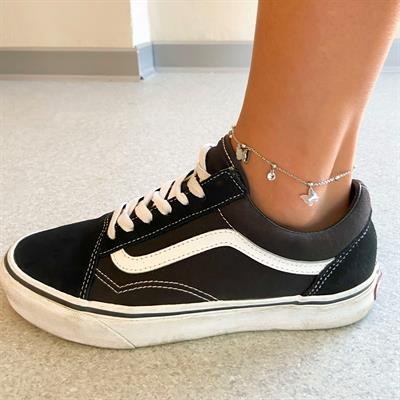 Çelik Halhal Zirkon Taşlı Kelebekli Model HAL-176