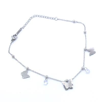 Çelik Halhal Zirkon Taşlı Kelebekli Model HAL-176